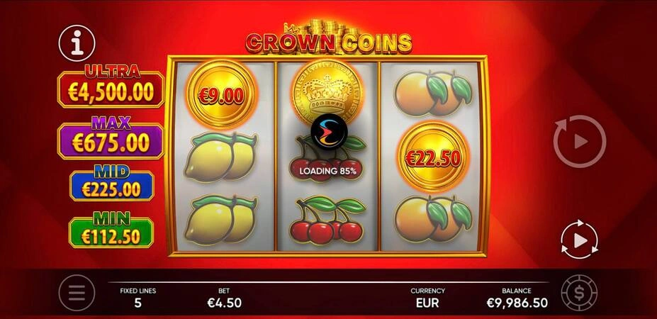 Crown Coins mobile casino play on smartphone