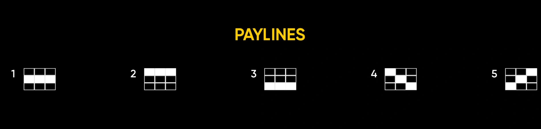 Crown Coins slot 5 fixed paylines paytable